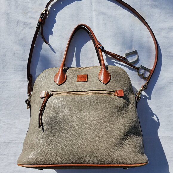 Dooney & Bourke Brown Pebbled Leather Hand Bag - Picture 1 of 5